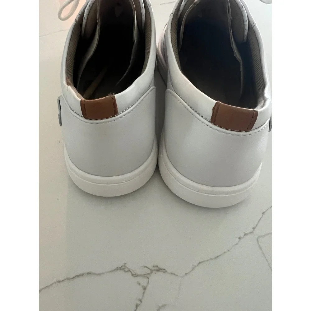 Rockport Mens‎ White Leather Perforated Lace Up Sneakers Shoes 7.5M